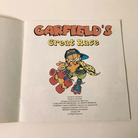 2002 Garfields Great Race Softcover Book Jim  Davis - Picture 8 of 16